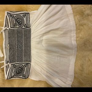 Madewell Cami, Size M. White Cotton with Blue embroidery. New with tags.